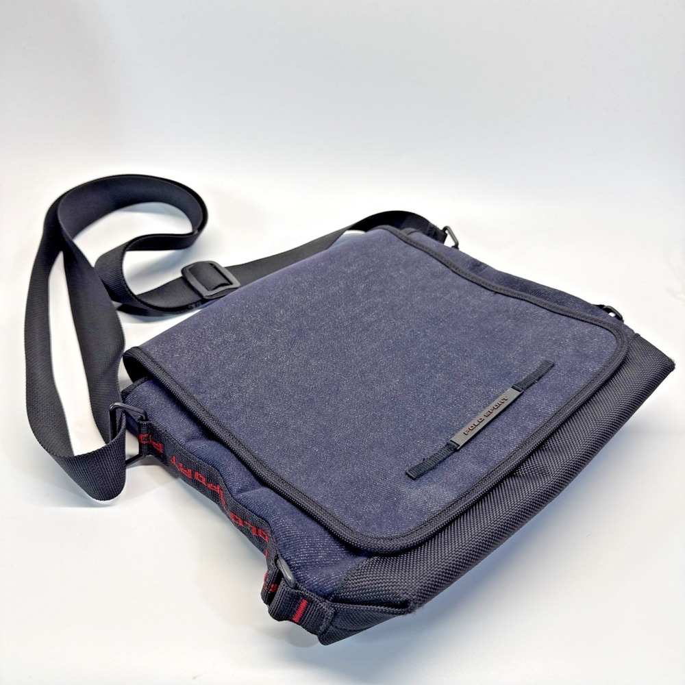 Vintage Polo Sport Denim Shoulder Crossbody Messenger Bag Blue 10" Y2K